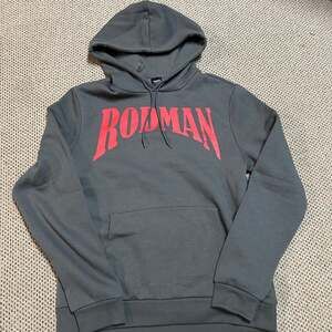 Rodman Jumbo Print Multi Graphic Hoodie Sweatshirt - Black